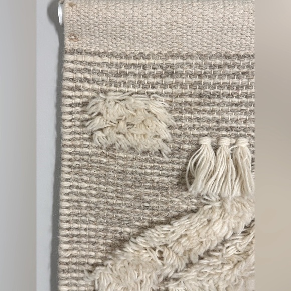 Handwoven Tapestry in Off-White/Beige - Picture 6 of 10